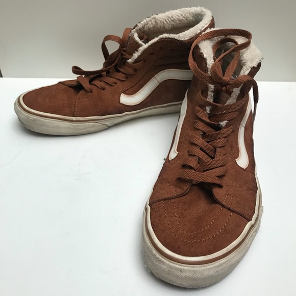 vans fleece high tops